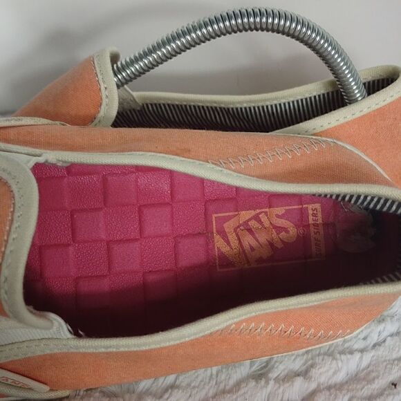 Vans Off The Wall Tropical Peach Woman's Slipon Sneakers - Picture 6 of 7